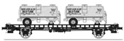 French UFR double transport Era III HR 598112 black + 2 round shaped tank trailers SULLY-FLAYAC